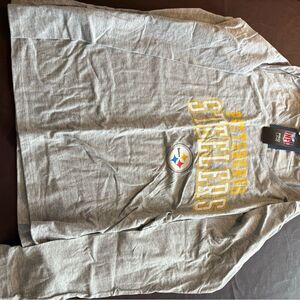 Pittsburgh Steelers Gray Long Sleeve Shirt NWT
